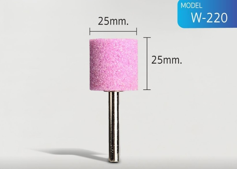 หินเจียรนัยแกน 6mm (25x25mm) W-220 คละสี SUMO