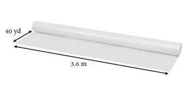 พลาสติกรองบ่อ หนา 0.08x3.6m x40y ขาว