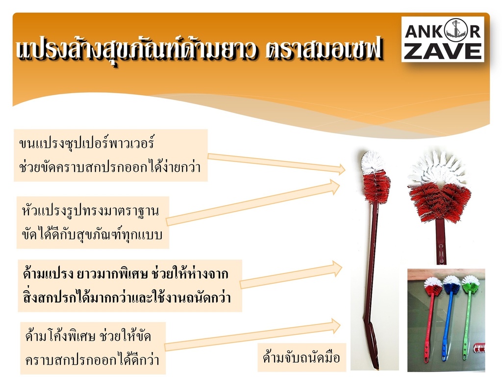 แปรงล้างสุขภัณฑ์ สมอเซฟ