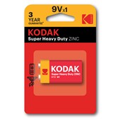 -ZINC super heavy duty 9V battery 1 pack blister KODAK