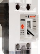 เซฟตี้เบรกเกอร์ ป้องกันไฟเกิน มีสัญญาณไฟสีฟ้า 16 แอมป์+กล่องลอย HACO SB-N16/L