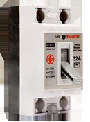 เซฟตี้เบรกเกอร์ ป้องกันไฟเกิน มีสัญญาณไฟสีฟ้า 32 แอมป์+กล่องลอย HACO SB-N32/L