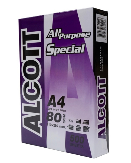กระดาษ A4 80g ม่วง Alcott