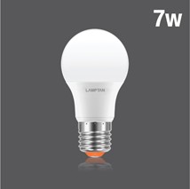 หลอดกลม LED BULB NEW GLOSS V.2 7W แสง DAYLIGHT 6500K LAMPTAN