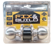 -ลูกบิดประตูห้องน้ำ หัวกลม 3872SS FIX&BUILD+