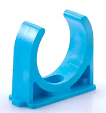 -กิ๊บจับท่อก้ามปู PVC หนา 1/2" ฟ้า