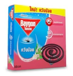 -ยาจุดไล่ยุงแบบขด กลิ่นเฟรช บลอสซัม ควันน้อย ไบกอน