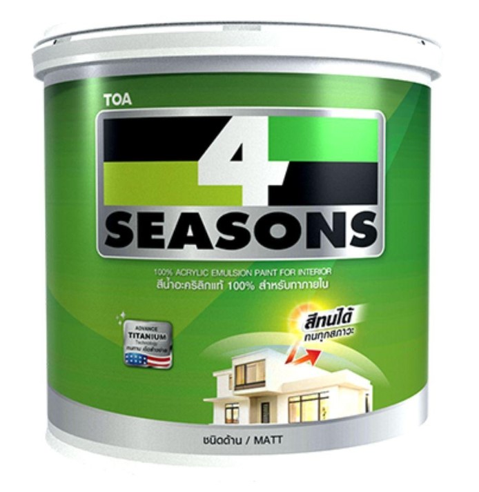 สีน้ำภายใน ด้าน 1/4 กล. เบส A โฟร์ซีซันส์ TOA