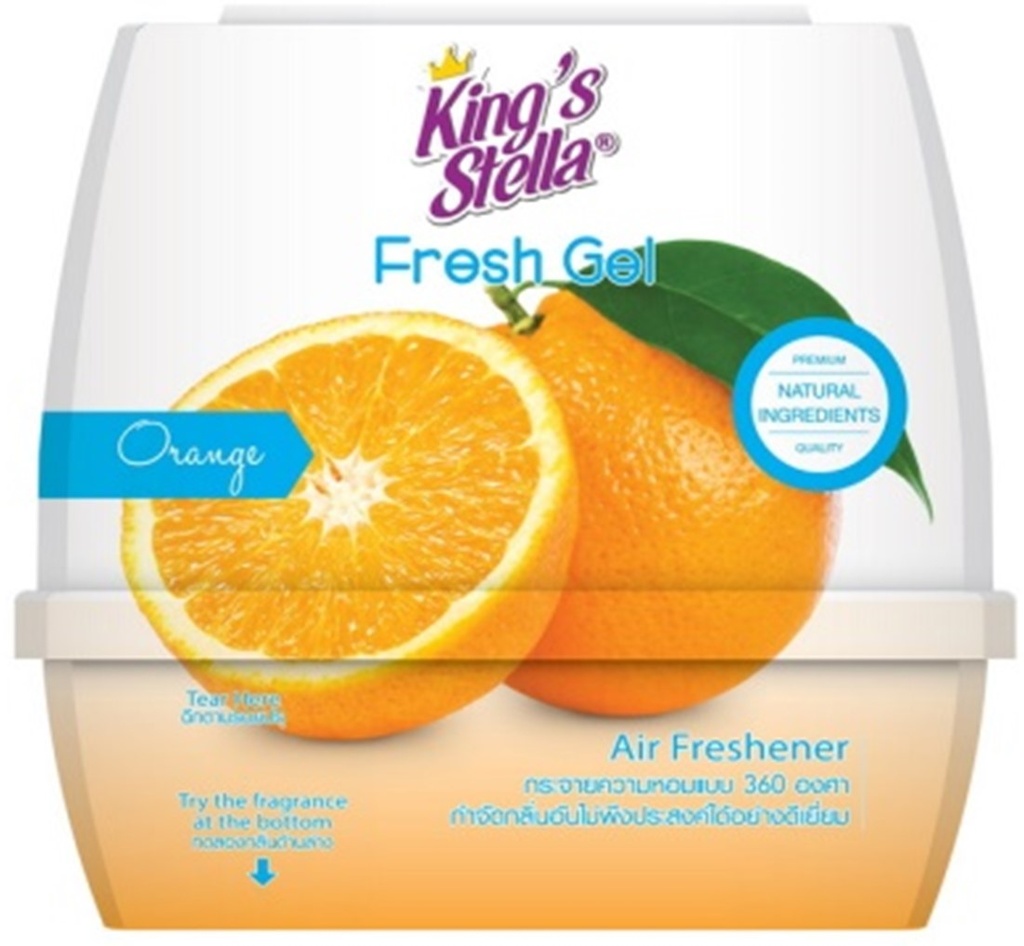 -เจลปรับอากาศ เฟรชเจล 180 g. กลิ่น Orange King's Stella