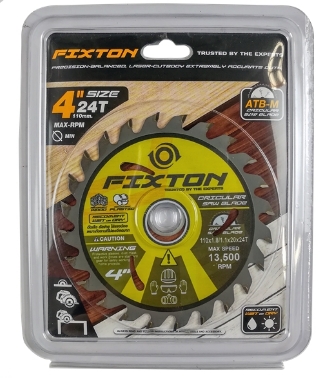 -ใบเลื่อยวงเดือน 4"x24T แบบบาง FIXTON+