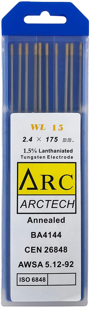 ลวดเชื่อมแก๊ส ทังสเตน 2.4มม หัวทอง (เส้น) ARCTECH