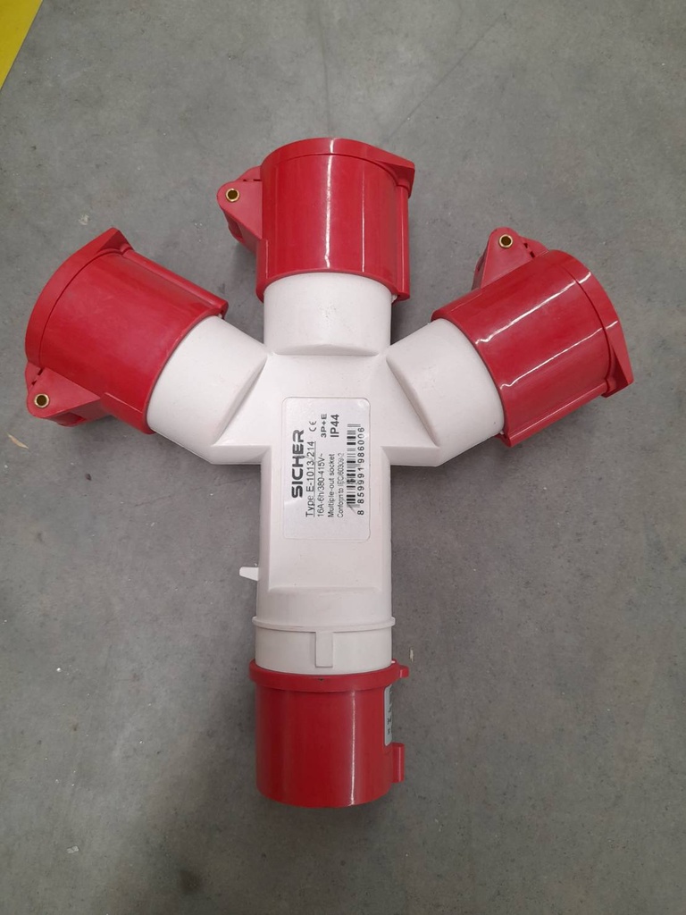 -ปลั๊กPW1ออก3 3P+E16A SICHER E-1013-214=