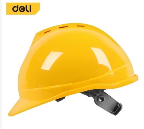 -หมวกนิรภัย 54-64mm EDL525021 สีเหลือง DELI+