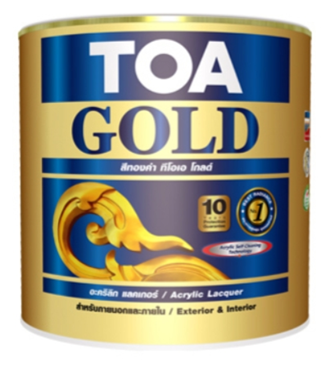 อะคริลิกแลคเกอร์ GL123  1/2 ไปท์ สีทอง TOA