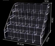 กล่องอะคริลิค ยาว 5 ชั้น 25 ช่อง