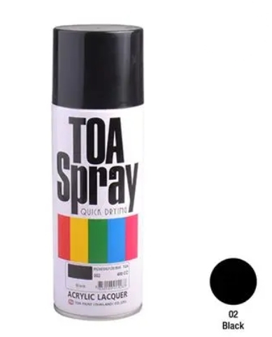 ทีโอเอ สเปรย์ อเนกประสงค์ #002 400cc BLACK TOA