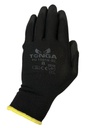 ถุงมือไนล่อนเคลือบ PU 1001K-EC เต็มมือ Size L สีดำ TONGA