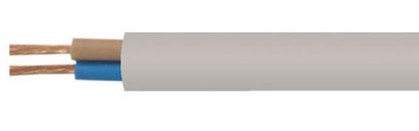 สายไฟคู่ VAF 2x2.5 sq.mm 100m. ขาว UNITED (ตัดขายเป็นเมตร)