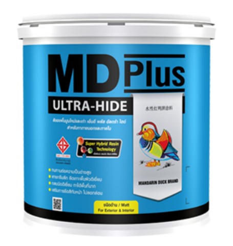 สีรองพื้นปูนใหม่และเก่า เอ็มดี พลัส อัลตร้าไฮด์ #00000 5กล.(17.5L) TOA