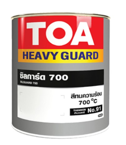 ทีโอเอ HVG ซิลการ์ด700 สีทนความร้อน #70333 สีเงิน 1กล. TOA