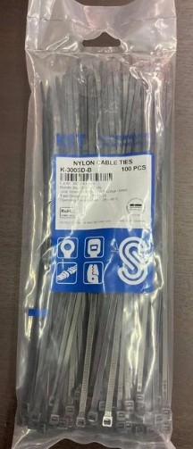 เคเบิ้ลไทร์ ET-300SD-B ยาว 12" 4.8 สีดำ แพ็ค 100 ชิ้น KST