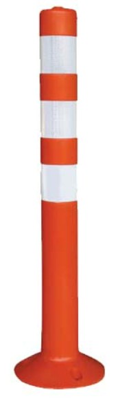 เสาจราจร 75cm ขาว-ส้ม สะท้อนแสง SAVE&PRO