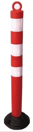 เสาจราจรฐานยึด 120cm แถบ SAVE&PRO