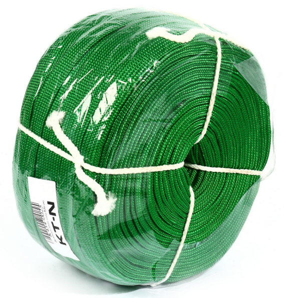 เชือกถักแบน 3/4 K434-0025 สีเขียวสด (100 เมตร) KT-N