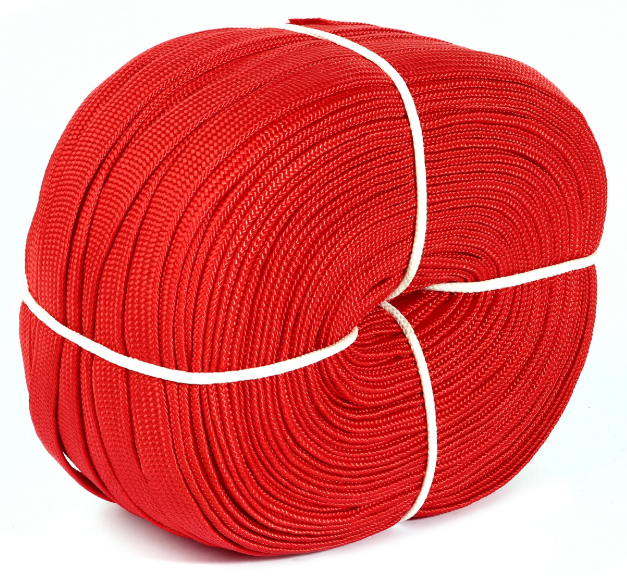 เชือกถักแบน 3/4 K434-0015 สีแดง (100 เมตร) KT-N
