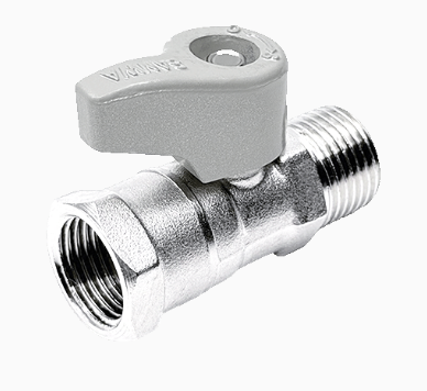 บอลวาล์วมินิ 1/2" ผม สีเงิน SANWA