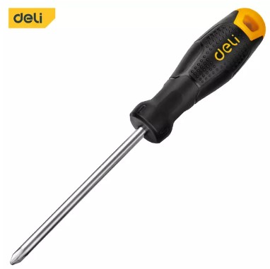 ไขควงปากแฉก PH2x150mm Cr-v EDL626150 ด้ามธรรมดา DELI+