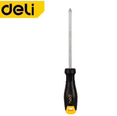 ไขควงปากแฉก PH2x200mm Cr-v EDL626200 ด้ามธรรมดา DELI+