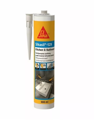 [1001099] ซิลิโคน SikaSil-129 Kitchen & Bathroom Transparent 300 ml