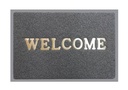 -พรมยางดักฝุ่น Welcome 40x60cm เทา DURA+