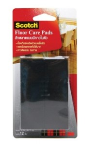 [1001484] สักหลาดเหลี่ยมมีกาวในตัว 34มม. สีดำ 3M