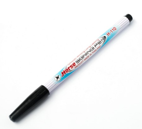 [1001627] ปากกาเมจิ น้ำ H-110 สีดำ ตราม้า