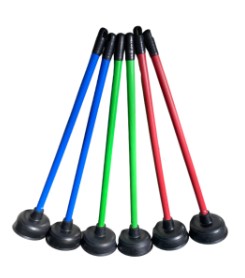 [1001745] ยางปั๊มส้วม ด้ามคละสี