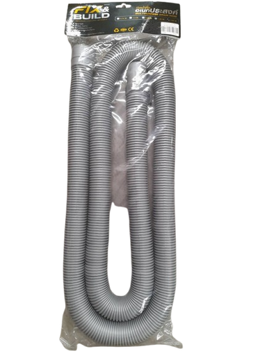 [1001907] ท่อย่น 2 M. สีเทา มีตะขอ FIX&BUILD