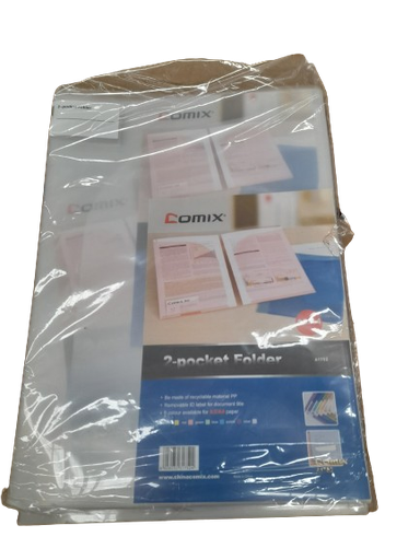 [1002970] แฟ้มเอกสาร 2 ช่อง A4 A1752 MIX COMIX+