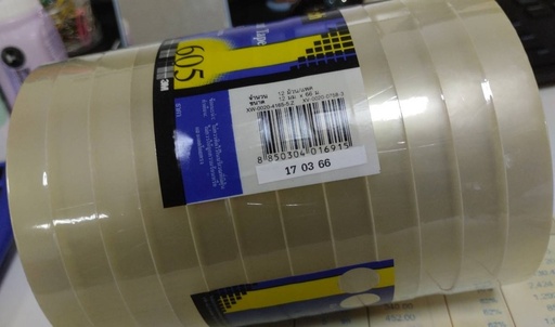 [1003149] เทปกาวใส 1/2" 66ม. 3M (แพค 12 ม้วน)