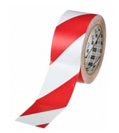 [1003163] เทปกั้นเขตแบบมีกาว 2"x36Y T76 ขาวแดง 3M