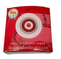 [1004055] ล้อประตูเดี่ยว 4" ร่องฉาก(W) 0724 อย่างดี