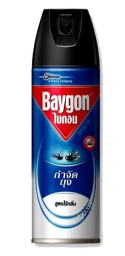 [1004119] สเปรย์ไร้สารแต่งกลิ่น กำจัด ยุง 600 มล. ฟ้า ไบกอน