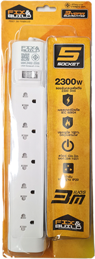 [1004295] ปลั๊กคอม 4ที่ 1สวิทซ์ FB401 3M FIX&BULID+