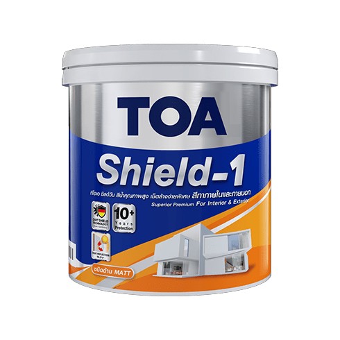 [1004354] สีน้ำภายนอก ด้าน 2.5กล. เบส C ชิลด์วัน นาโน TOA