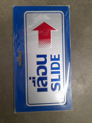 [1004632] ป้ายอลูมิเนียม เลื่อน/SLIDE ขวา 0012 7.5*17.5 ซม.