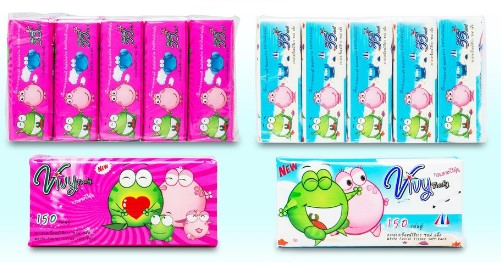 [1004695] กระดาษทิชชู่ SOLF PACK 150แผ่น (PK5) VIVY