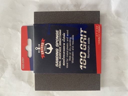 [1004754] ฟองน้ำกระดาษทราย น้ำ/แห้ง 180# ANCHOR+