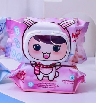 [1004919] ผ้าเช็ดทำความสะอาดผิวเปียกHAKU BabyWipes
