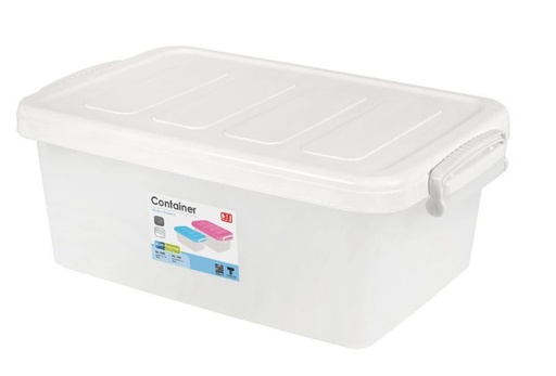 [1005045] กล่องอเนกประสงค์ ทรงแบน 20L No.1001 สีขาว JCJ